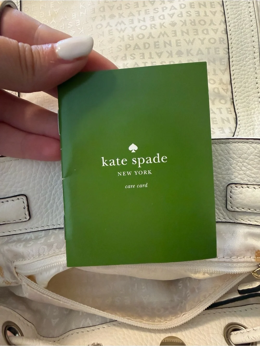 kate spade White Leather Mini Backpack